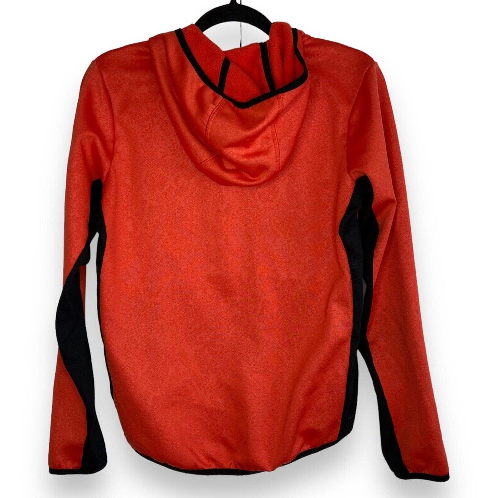 Nike Therma-Fit Hooded Pullover Sweatshirt Size Medium Red Orange Snakeskin - Picture 6 of 14